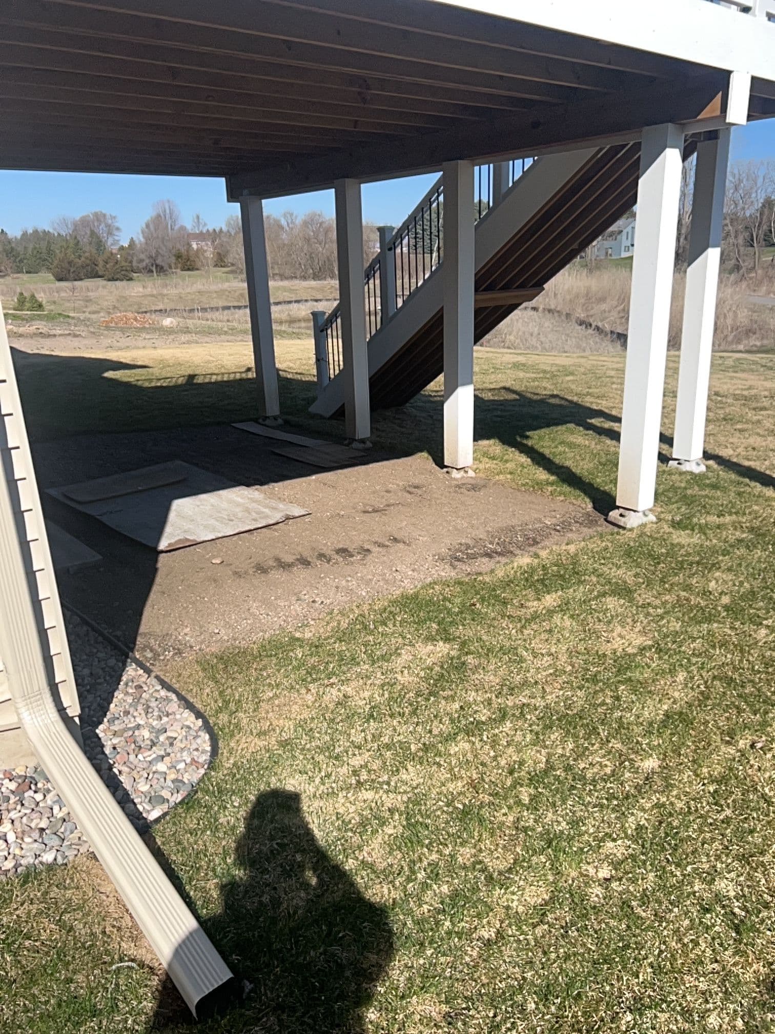 Permeable Paver Patio Built Around Impervious Surface Limits