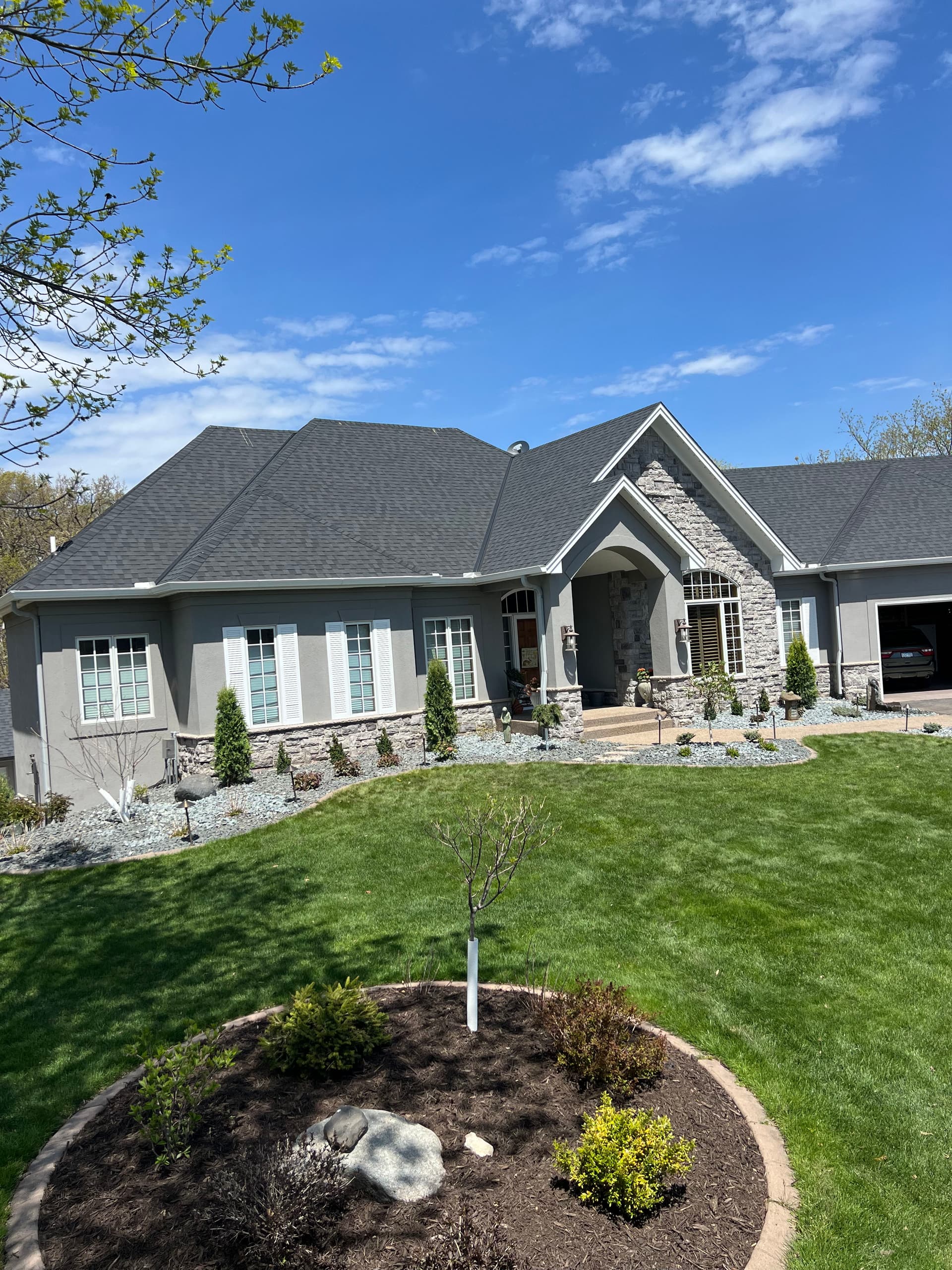 Gallery photos for Front Yard Overhaul with Custom Fountain Feature and New Landscaping: Image #2