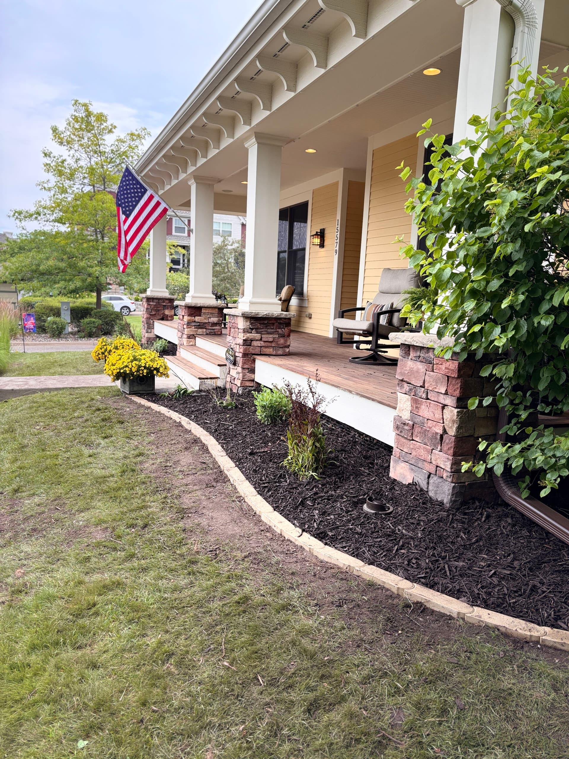 Gallery photos for New Homeowner Front Yard Overhaul with Arborvitaes and Concrete Edging: Image #6