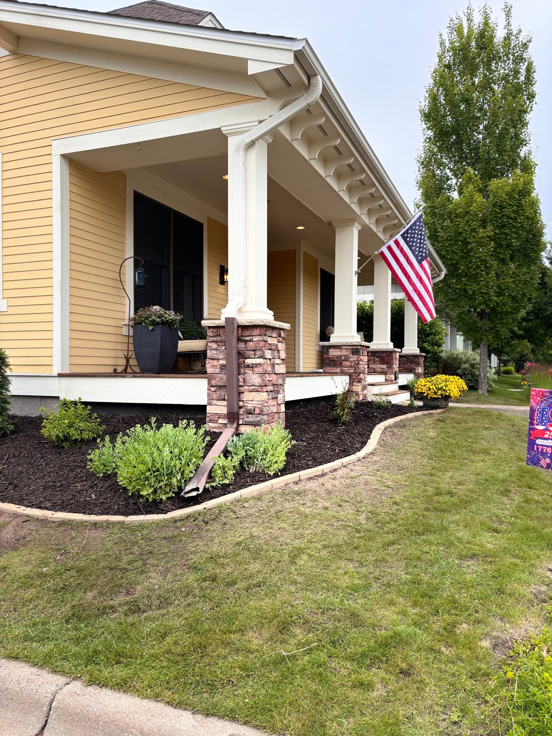 Gallery photos for New Homeowner Front Yard Overhaul with Arborvitaes and Concrete Edging: Image #5