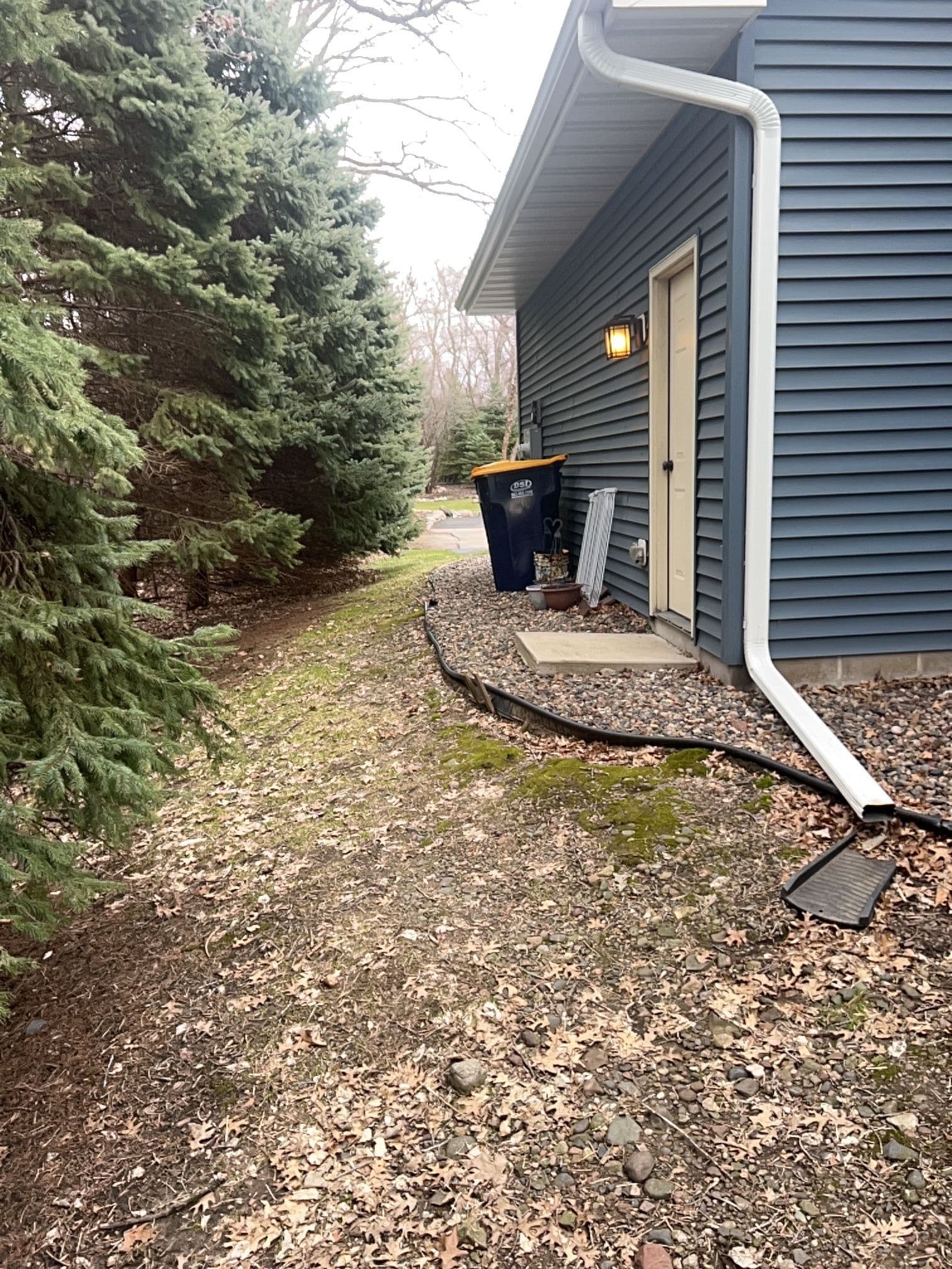 Gallery photos for Washed-Out Side Yard Fixed with Boulder Wall and Stone Path: Image #4